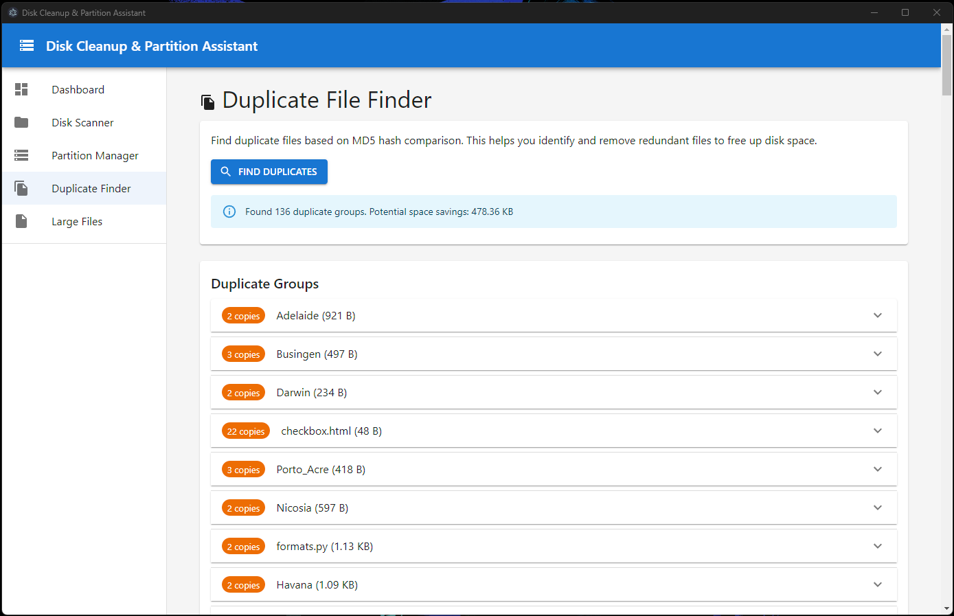 Duplicate Finder - Find and remove duplicate files